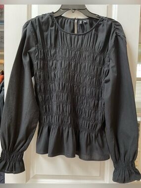 Vero Moda Shirred Bodice Top W/Poet Sleeve